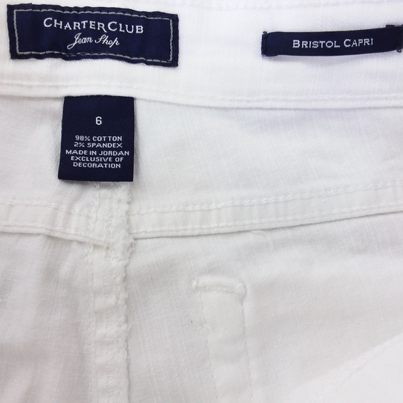 Charter Club Capri Pants Floral Embroidery -19 - Picture 5 of 5